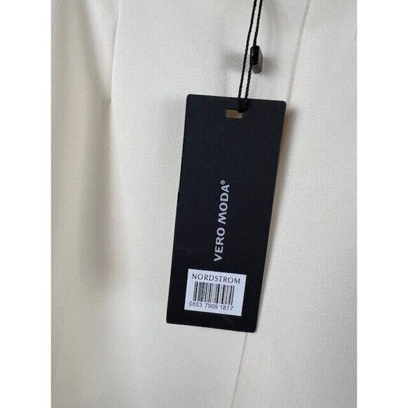 NWT Vero Moda High Waist Wide Leg Pant Sz 4 Birch Color - Picture 4 of 7